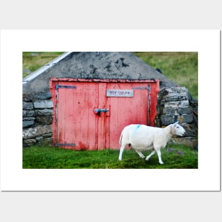 Keep clear - boat shed at Staffin, Isle of Skye, Scotland Posters and Art